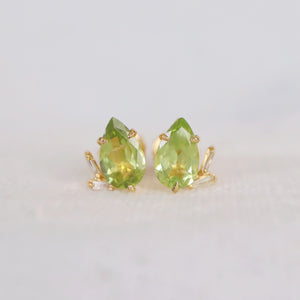 Peridot cluster earrings